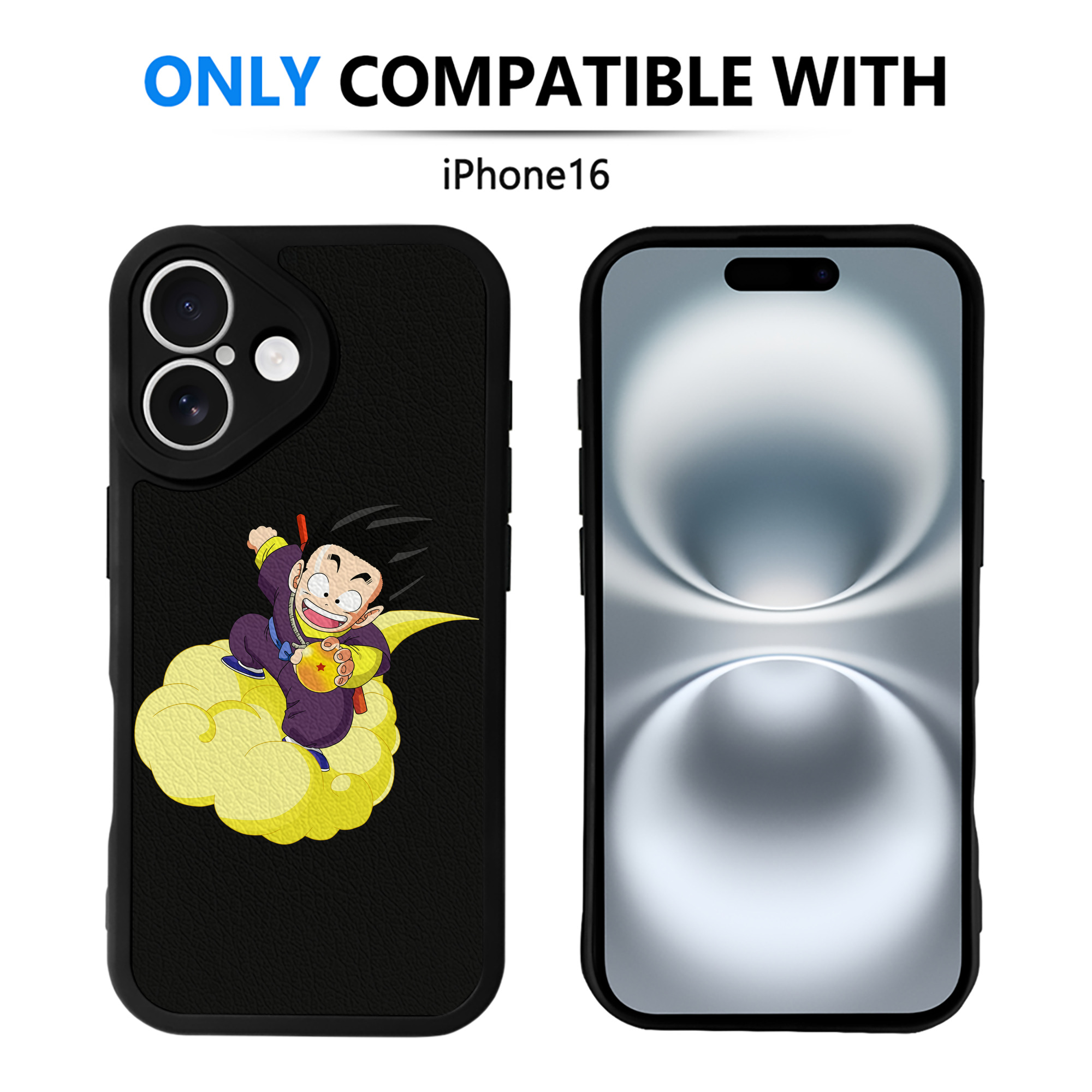 ドラゴンボール 孫悟空（そん ごくう）Son Goku カカロット DRAGON BALL Kakarotto 【iPhone 16シリーズ対応】シリコンスマホケース（レザー調） 材質：シリコン